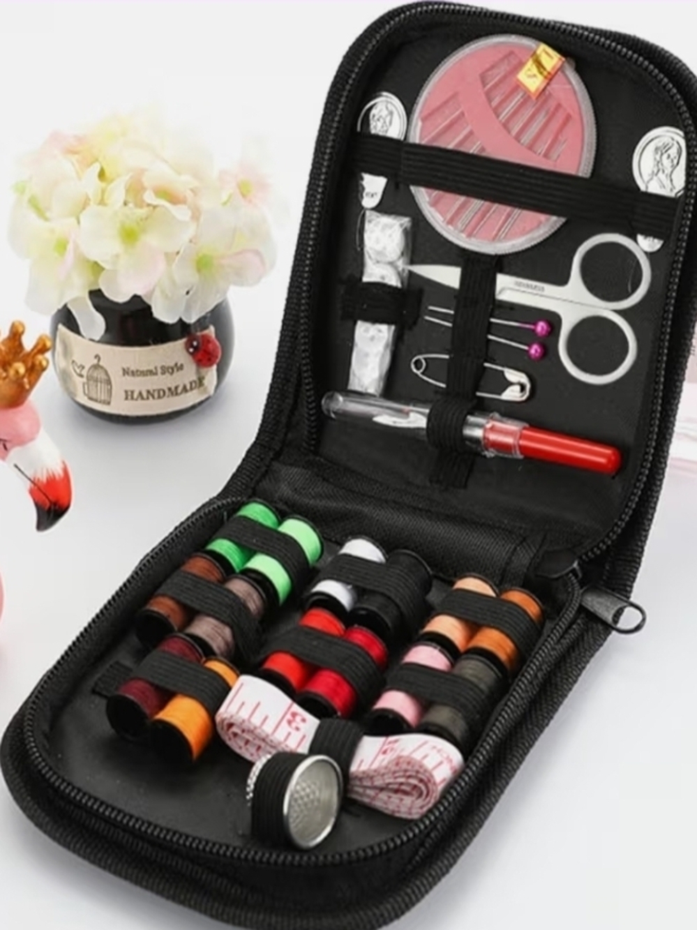 27pcs Sewing Kit with Case Portable Sewing Supplies